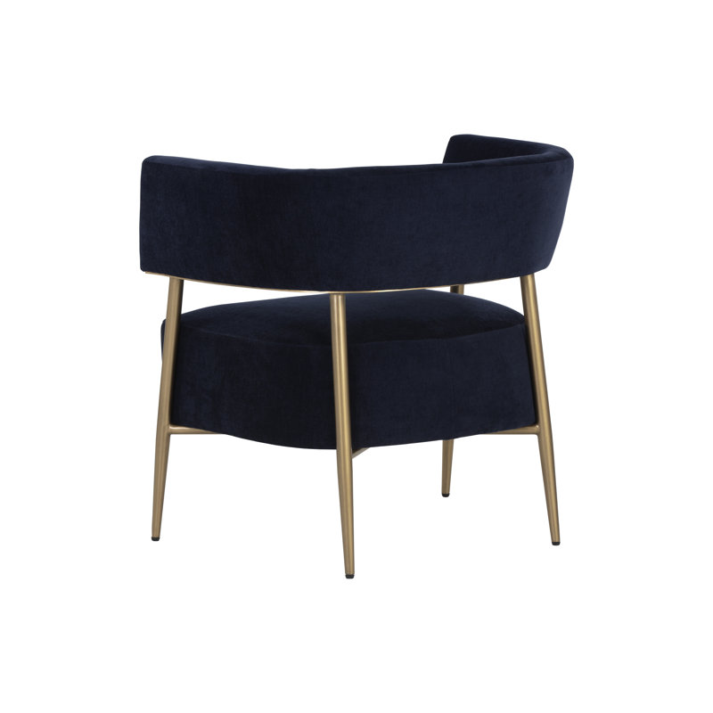 Lounge Chair, Blue Polyester