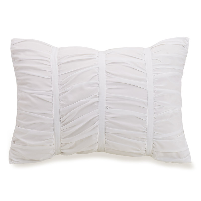 Ensemble d'édredon Emily, Édredon pour très grand lit + 2 taies décorativ, Blanc