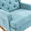 Chaise berçante rembourrée, fauteuil d'appoint, fauteuil avec base en bois massif