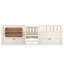 Grand lit de rangement avec tablettes et tiroirs, escalier de sécurité et rails, cadre de lit multifonctionnel, beige-1797735082