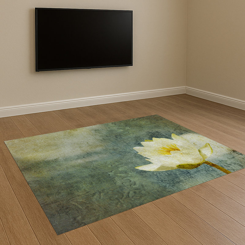 Floral Area Rug, Rectangle 140 x 200 cm