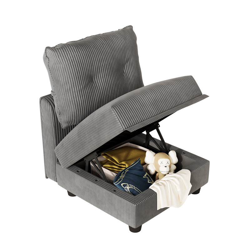 Chaise en velours côtelé Degennaro