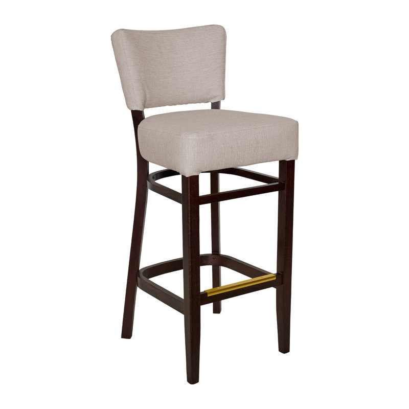 Tabouret de bar Madison, Kaki, Bois brun foncé