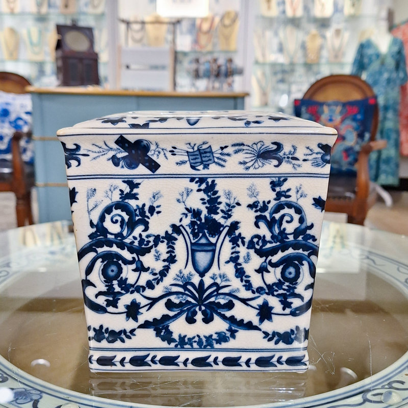 Couvre-boîte pour papier-mouchoirs en porcelaine