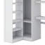 Lit mezzanine en métal intégré avec bureau, ports de chargement USB, tablette à 5 niveaux, placard et escabeau-897571244