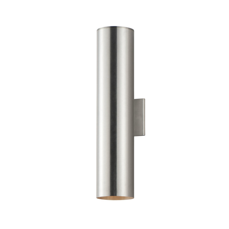 Barbara Aluminum Wall Light, Brushed Aluminum, 22" H x 5" W x 6.25" D