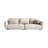 Caytie 110.2'' Leather  Sofa,Modern Black Cloud Couch With Tufted Seats And Unique Flared Arms-92610668