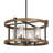 Kinman Scheffer 4-Light 18” Wide Drum Pendant With Seeded Glass Shades