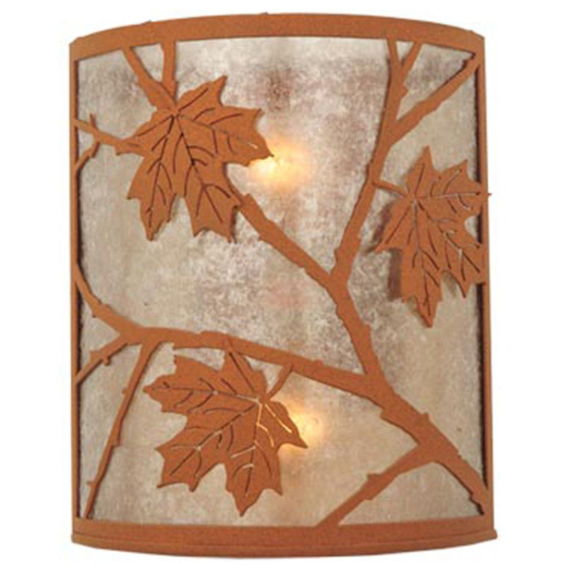 Applique murale encastrée 2 lumières rouille / grise