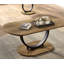 3Pc Table basse Base en U en acier 1X Table basse ovale 2X Table de bout ronde