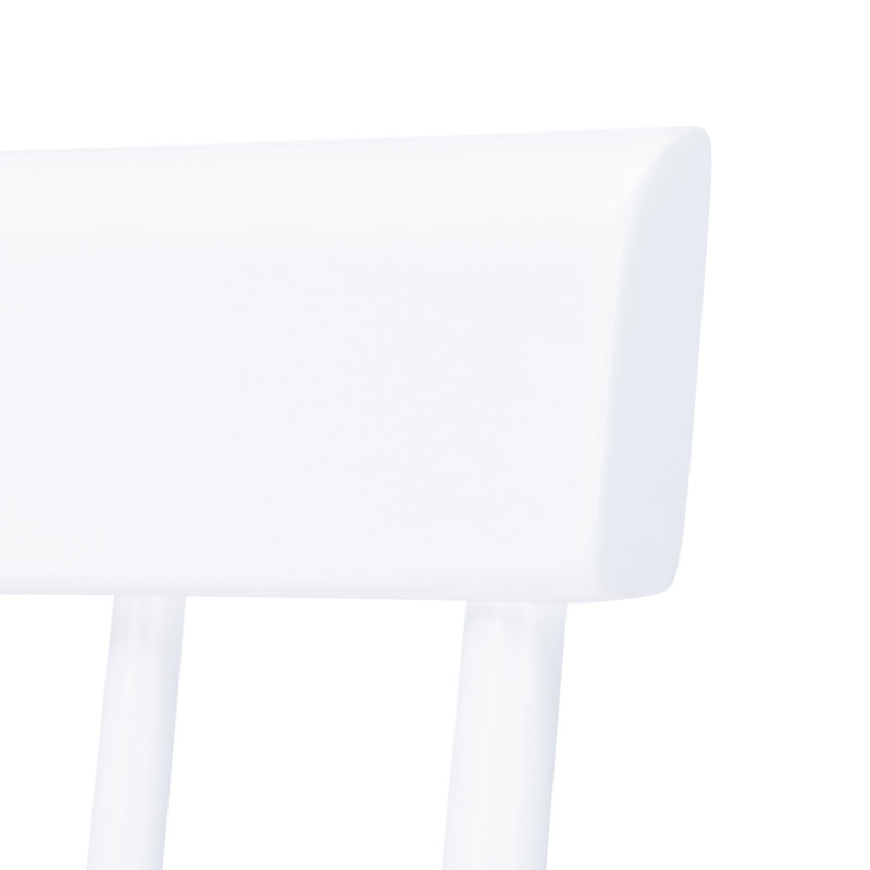 Chaise d'appoint à dossier Windsor en bois massif London, Naturel / Blanc