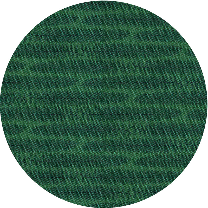 Tapis vert en laine McMullen, Rond 6 pi
