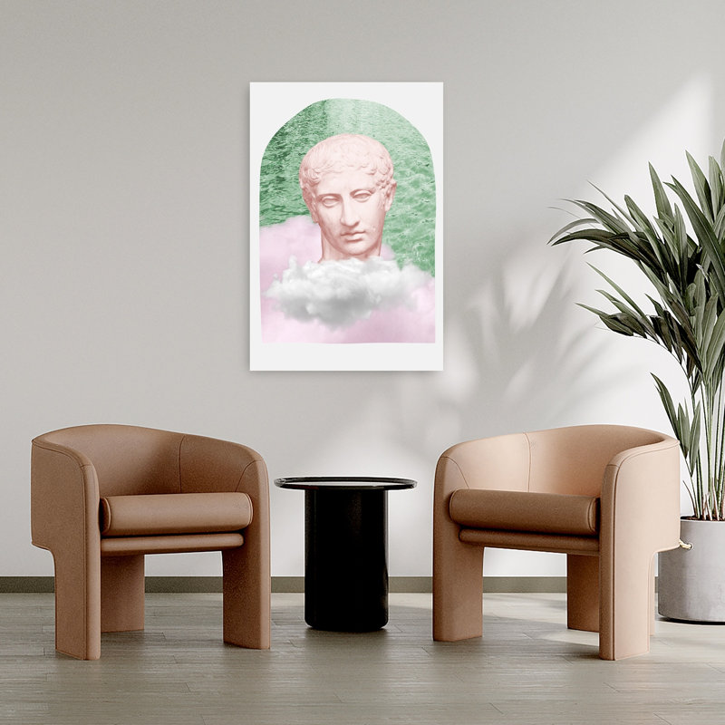 Ethereal Classical Head Ethereal Modern Serene Ocean Architecture Wall Art Print by Talitha McQueen - Print