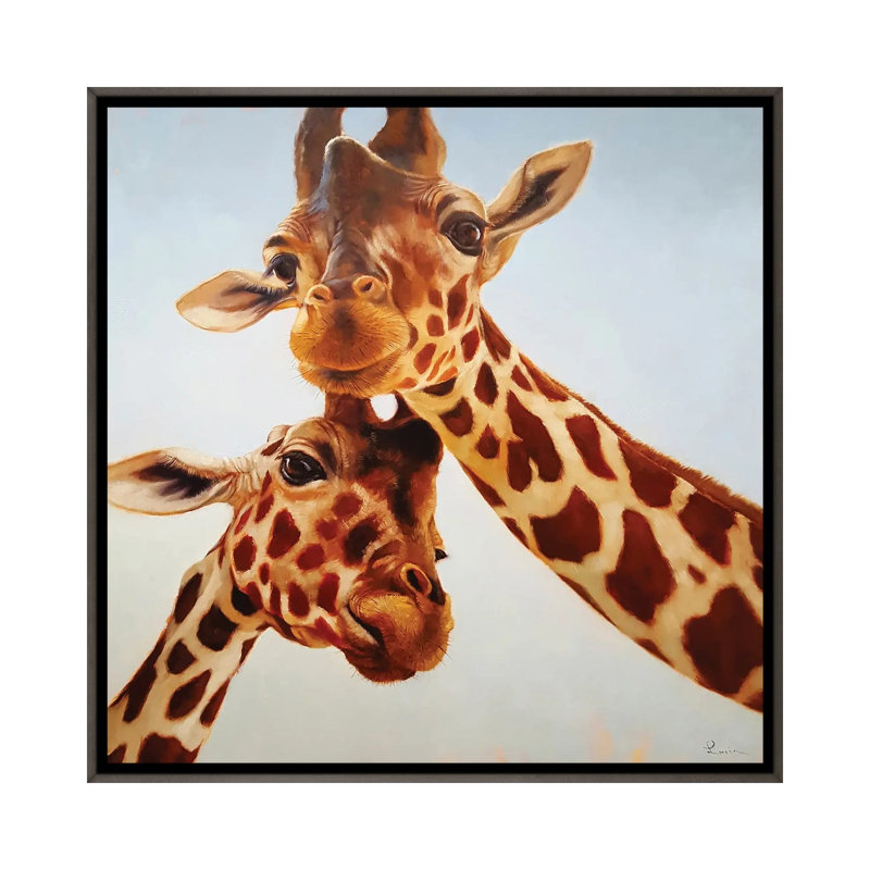 Soulmate II, Dark Rustic Wood Floater Framed, 26'' H x 26'' W