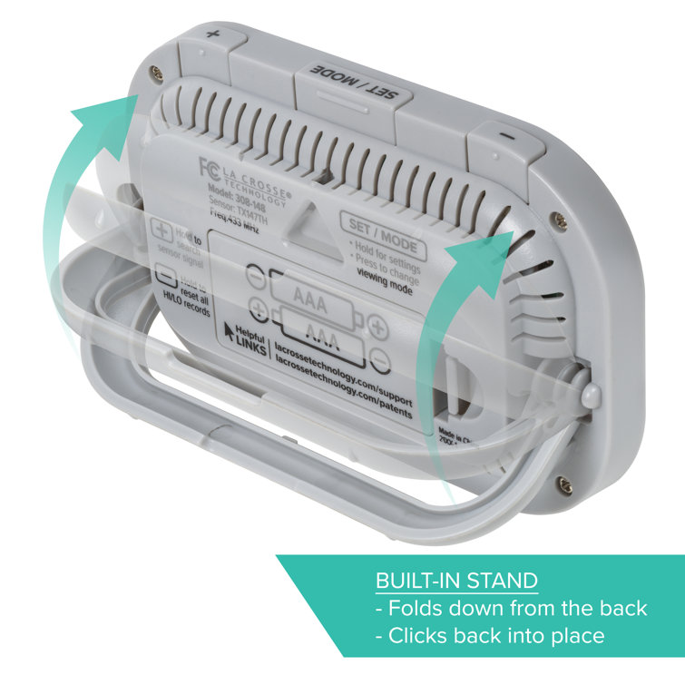 La Crosse Technology Wireless Thermometer with Tri-Color LCD
