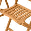 Ensemble bistro pliant en bois d'acacia avec 2 chaises et une table