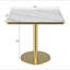 Table carrée bistro moderne tulipe 31,5 pouces avec plateau en faux marbre, facile à assembler, structure en métal robuste-1069180295