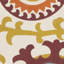 Tapis floral ivoire et orange Blair-19276640