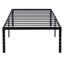 Structure de lit simple en métal noir robuste avec assemblage rapide et facile, sans bruit, support statique de 750 livres, lattes en acier renforcé pour matelas ferme sous l'espace de rangement, tête de lit à trous-123547052