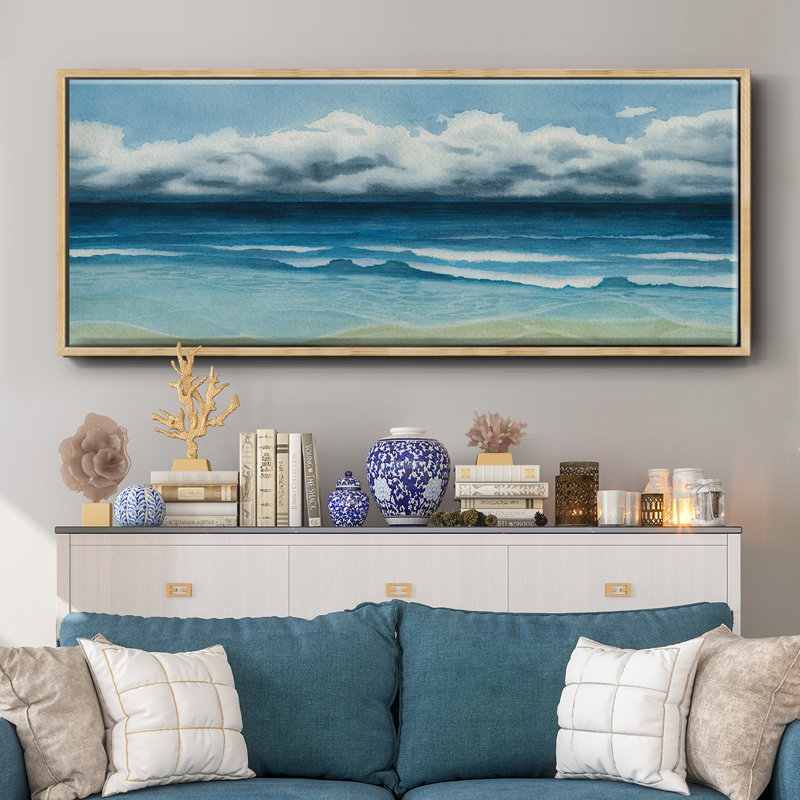 Blue Day III- Framed Canvas