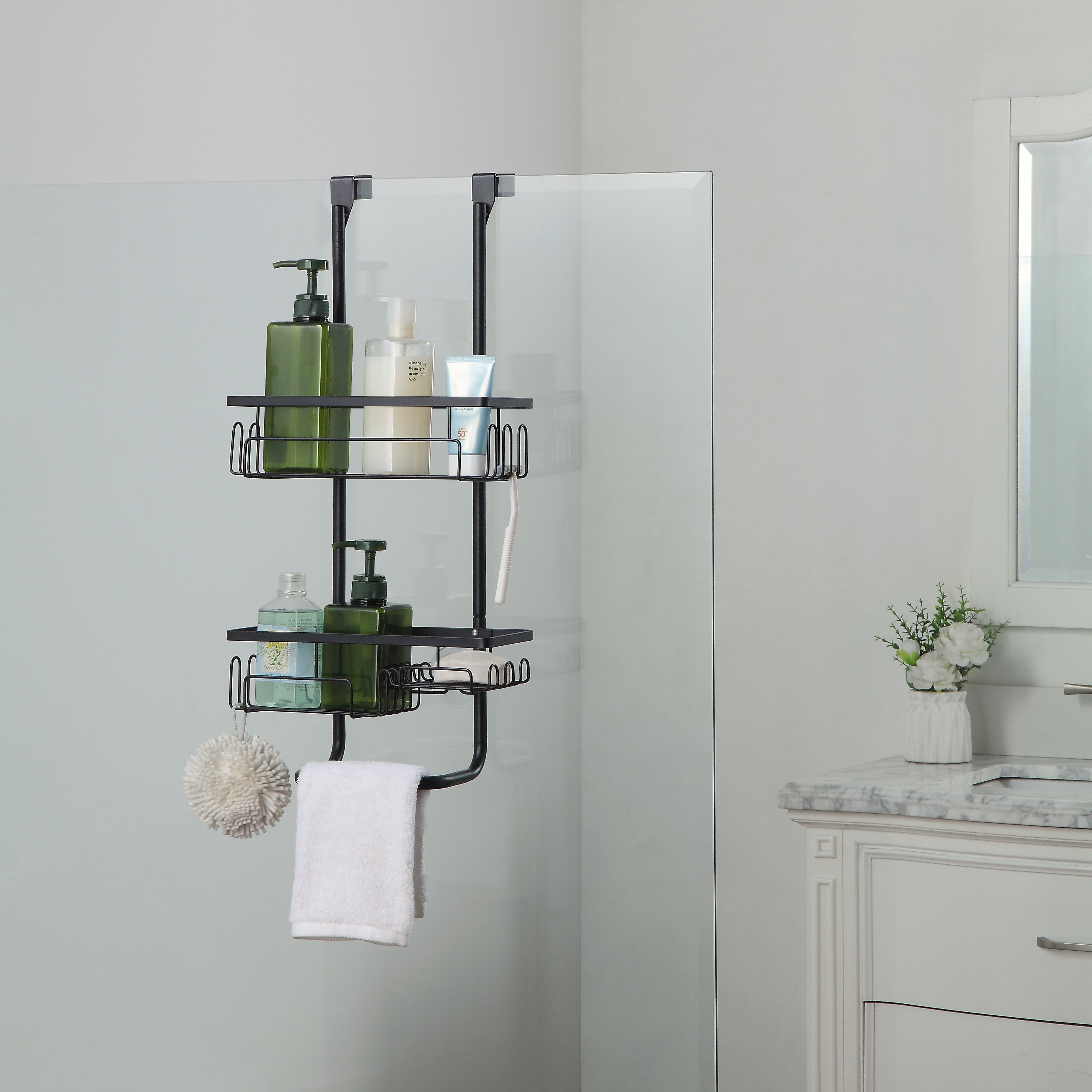 Rebrilliant Keye Classic Bathroom Metal Over Door Hanging Storage