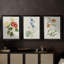 Fleurs des saisons I - Toile tendue avec châssis sur mesure - 3 pièces
