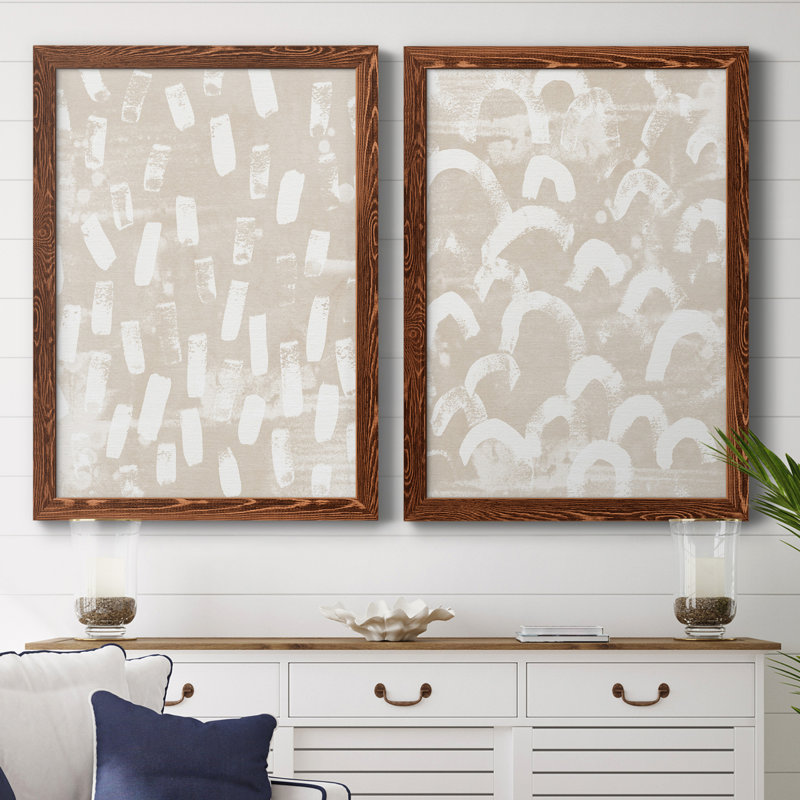 Earth Earth I - ensemble de 2 peintures sur toile encadrées, Cadre en érable, H 24 po x l 36 po x P 1,5 po