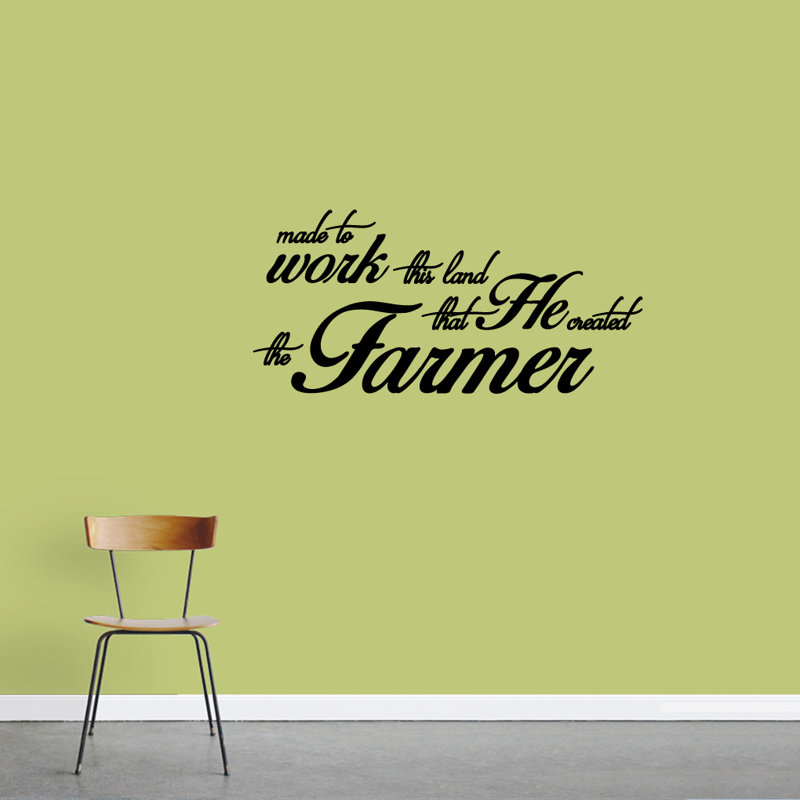 Décalcomanie murale « the agriculteur quote », Noir