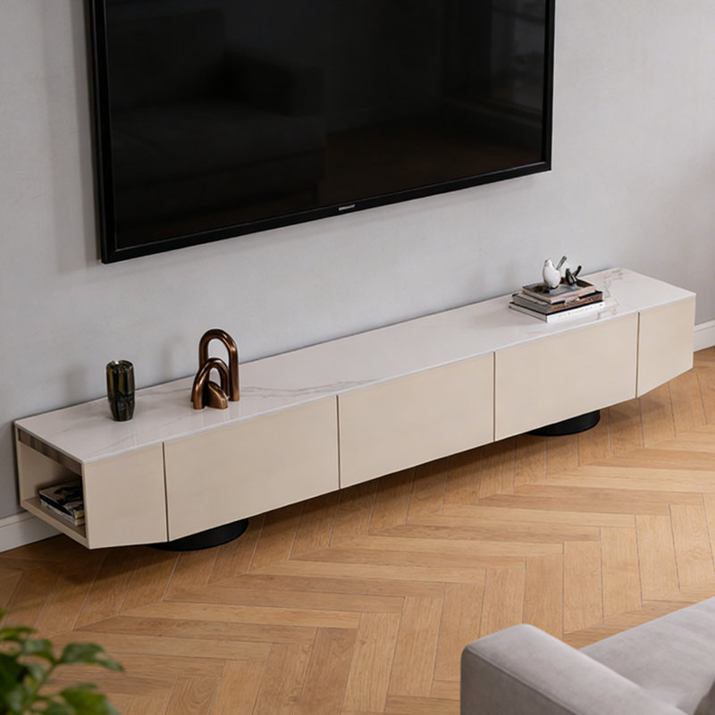 Meuble télé avec rangement Modern Simplicity, 15.74"H x 94.48"L x 15.74"W