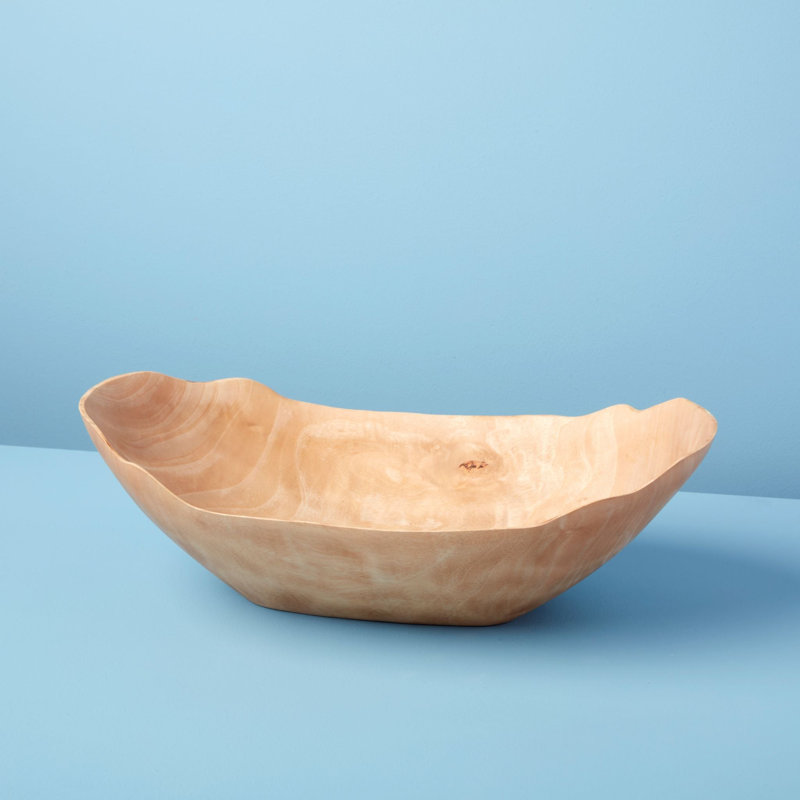 Grand bol à pétales en bois de manguier Kiln