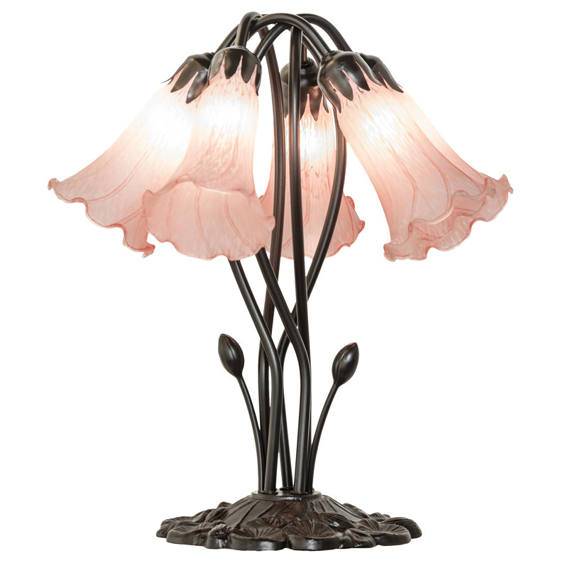 Tiffany Table Lamp, In-Line, Pink