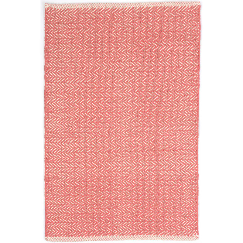 Tapis en coton tissé à la main Herringbone, Rectangle 8 pi 6 po x 11 pi 6 po
