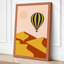 Balloon Over Desert Retro - Wrapped Canvas-1640842045-1640842041