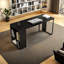 Bureau rectangulaire simple en bois massif noir de luxe Simple-108044065