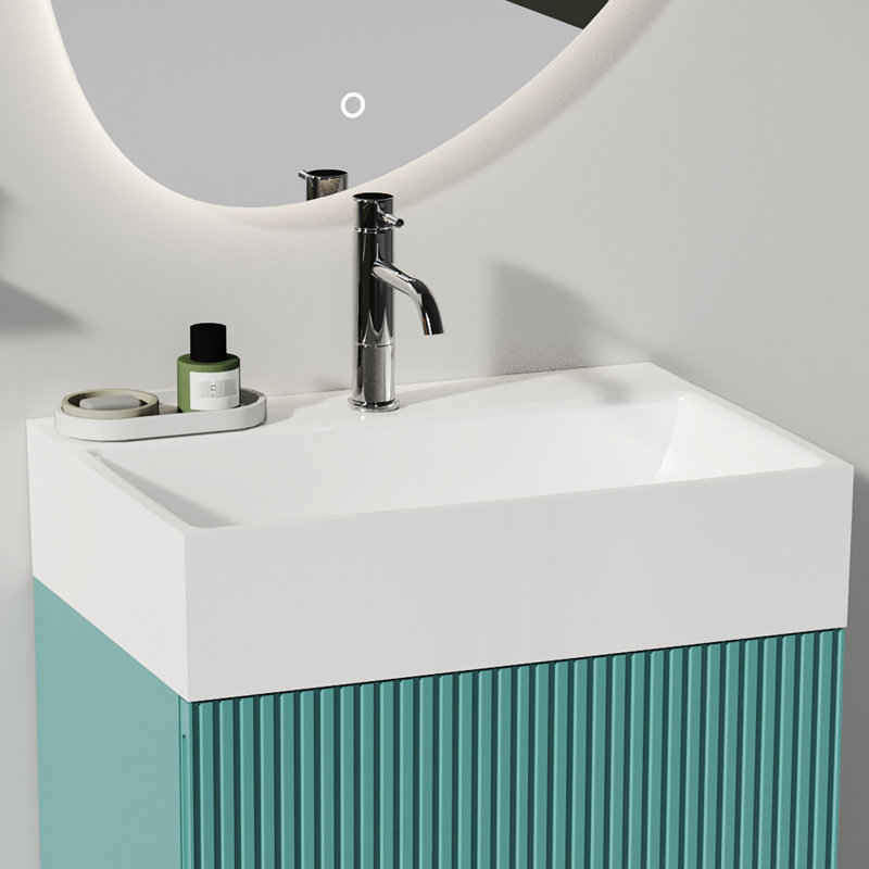 Lavabo de salle de bain en céramique blanche de 20 po x 14 po, facile à nettoyer, esthétique moderne, bords arrondis sécuritaires, lustré intégré pour la cuisine, 1 trou de robinet, trop-plein, grattoir, style contemporain, haute finition, entretien