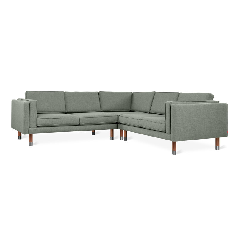 Canapé bi-modulaire Augusta, Mélange de polyester Caledon Cinder