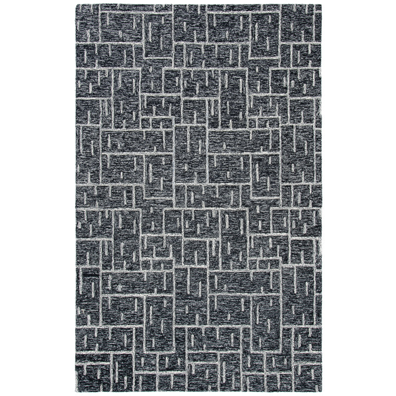 Willowood Hand Tufted Wool Geometric Rug, Rectangle 3' x 5'