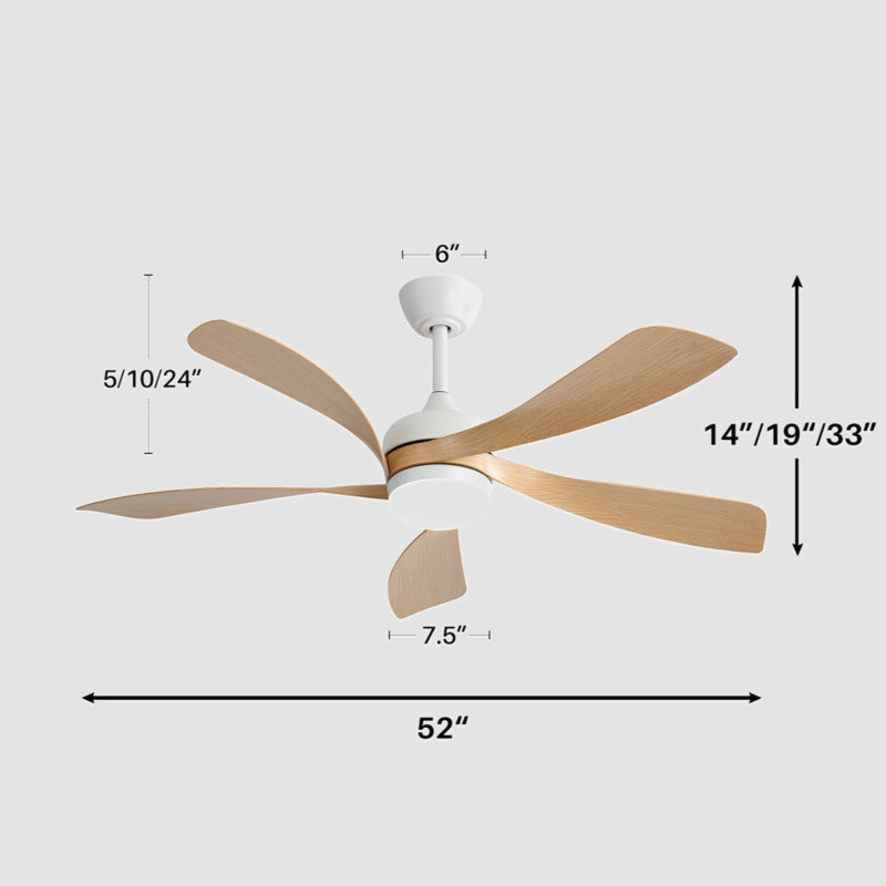 Lacresia 52'' Ceiling Fan with LED Lights