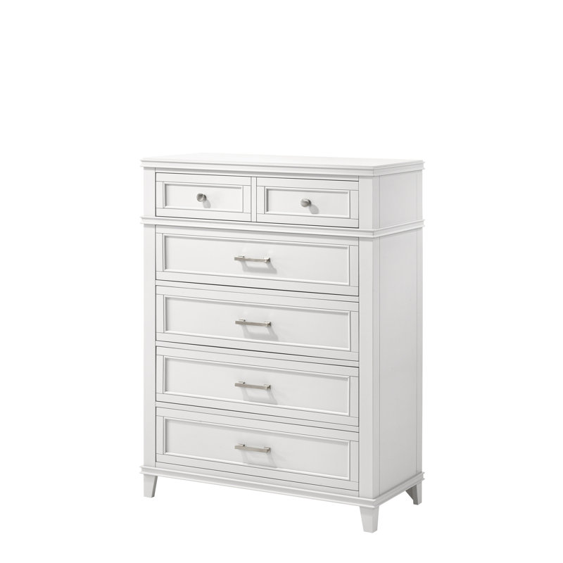 Commode 5 tiroirs, Blanc