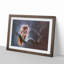 Owl Upon a Tree Branch in Abstract - Picture Frame Graphic Art Print-55735753-55735754