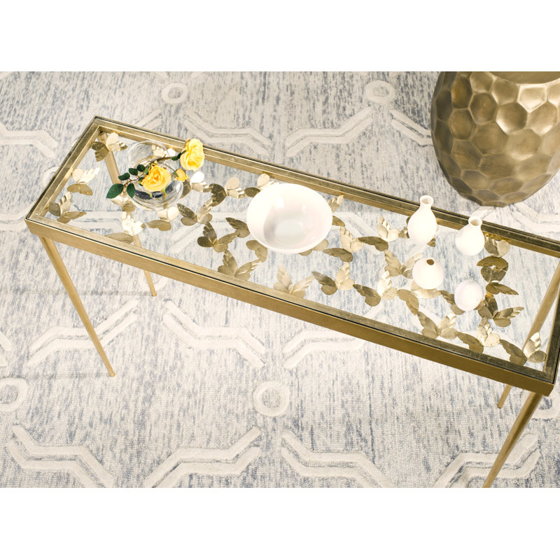 Bryce 106cm Glass Top Console Table
