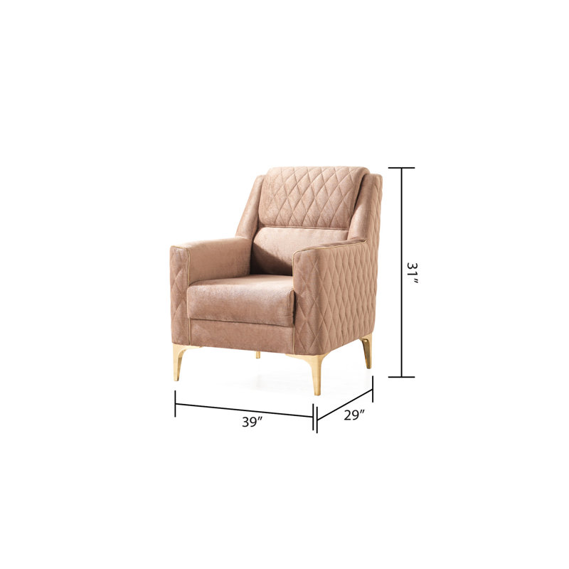 Siège contemporain, ton cuivre - support à ressorts élevé, mobilier moderne attrayant alliant style et fonctionnalité