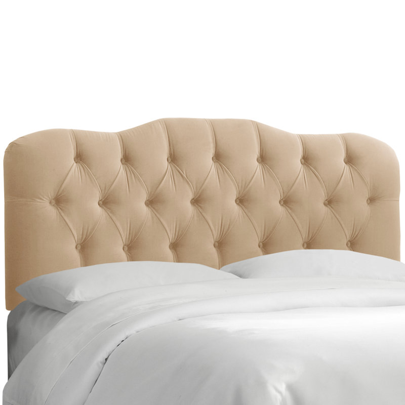 Tête de lit tapissier Roselare, Double, Microsuède rose clair