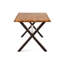 Table en bois avec pieds en fer rustique en métal de 72,17 x 35,19 x 29,85