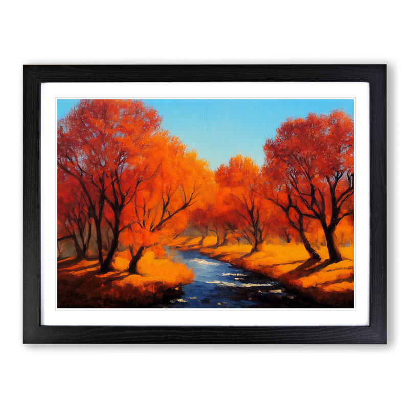 Splendid Autumn Forest - Framed Print, Black, 46cm H x 64cm W x 2cm D