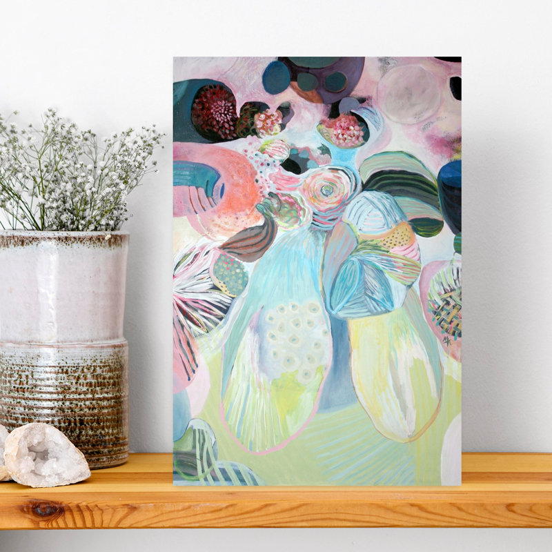 Art contemporain contemporain abstrait romantique, H 18 po x l 12 po