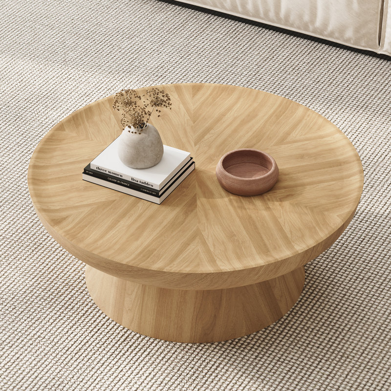 Table basse Mid-Century Modern, Beige