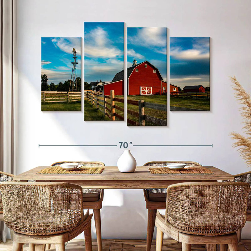 Windmill By The Farmhouse, 42" H x 68" W