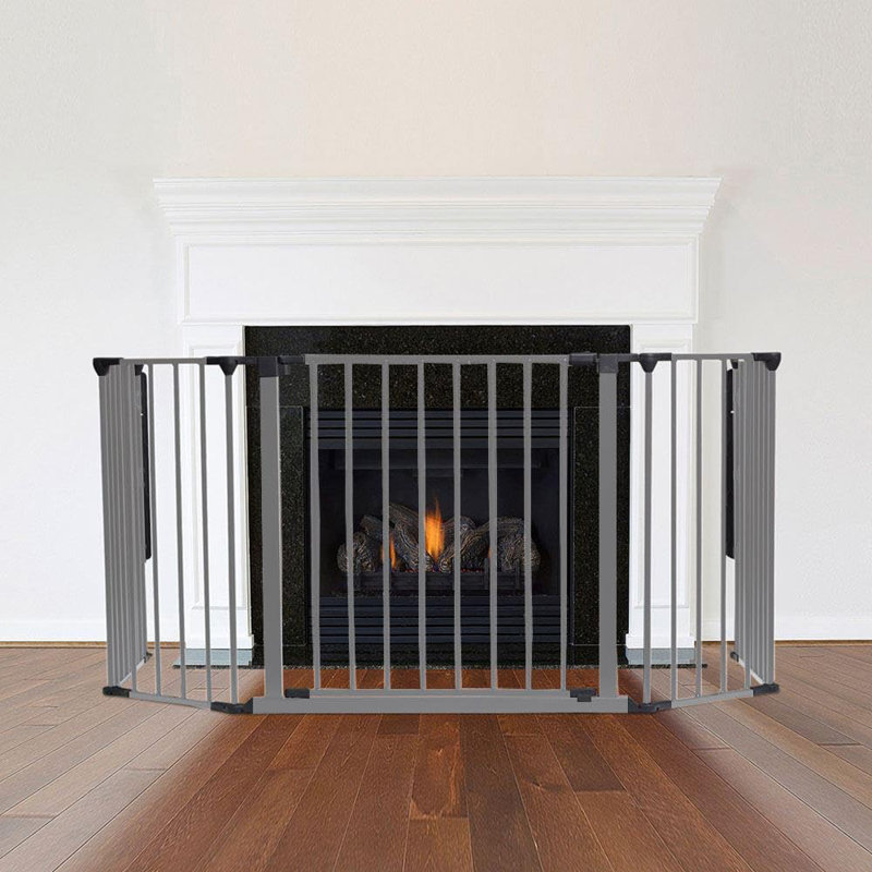 Metal Fireplace Screen, 70cm H x 118cm W x 69cm D