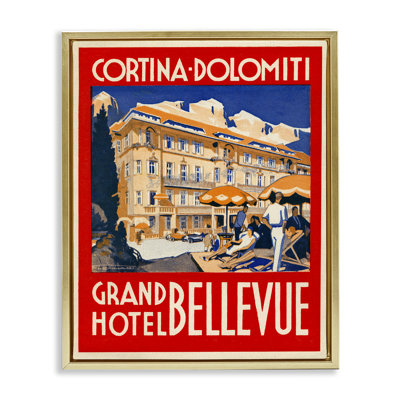 Cadre flottant rétro Grand Hotel Bellevue, design par Print Collection